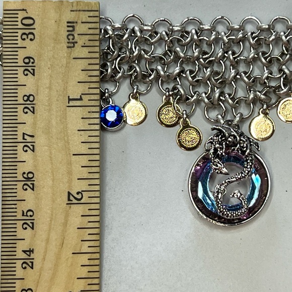 “Smaug’s Treasure" Dragon Handmade Chainmail Necklace The Hobbit Fantasy Tolkien - Picture 14 of 16